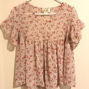 Floral Babydoll Blouse